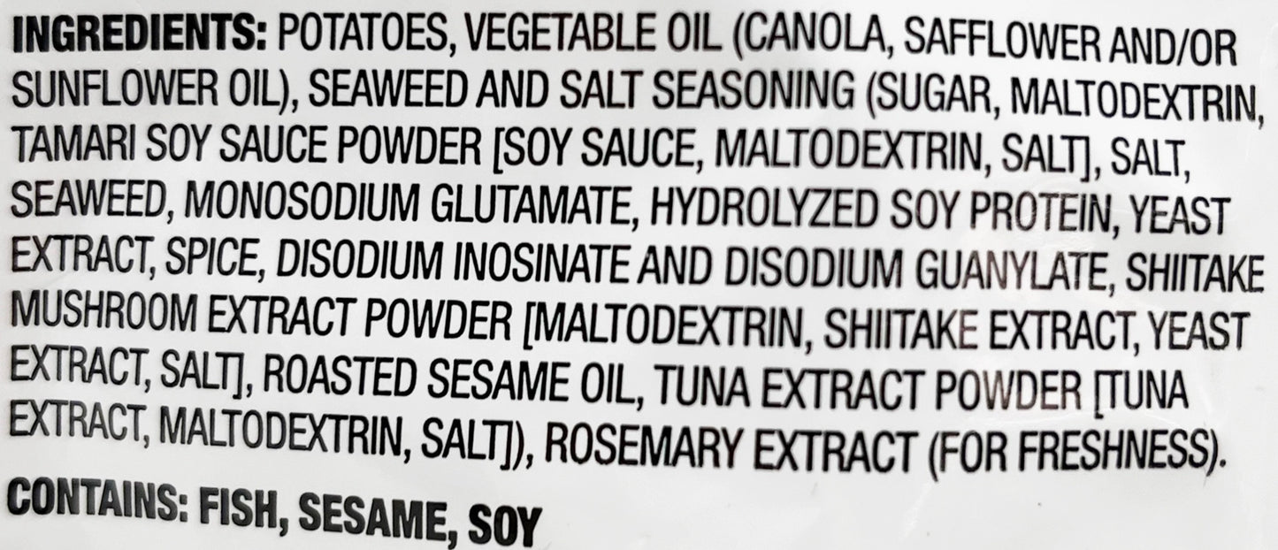 Calbee Potato Chips Nori Salt Seaweed Flavor 2.33 oz