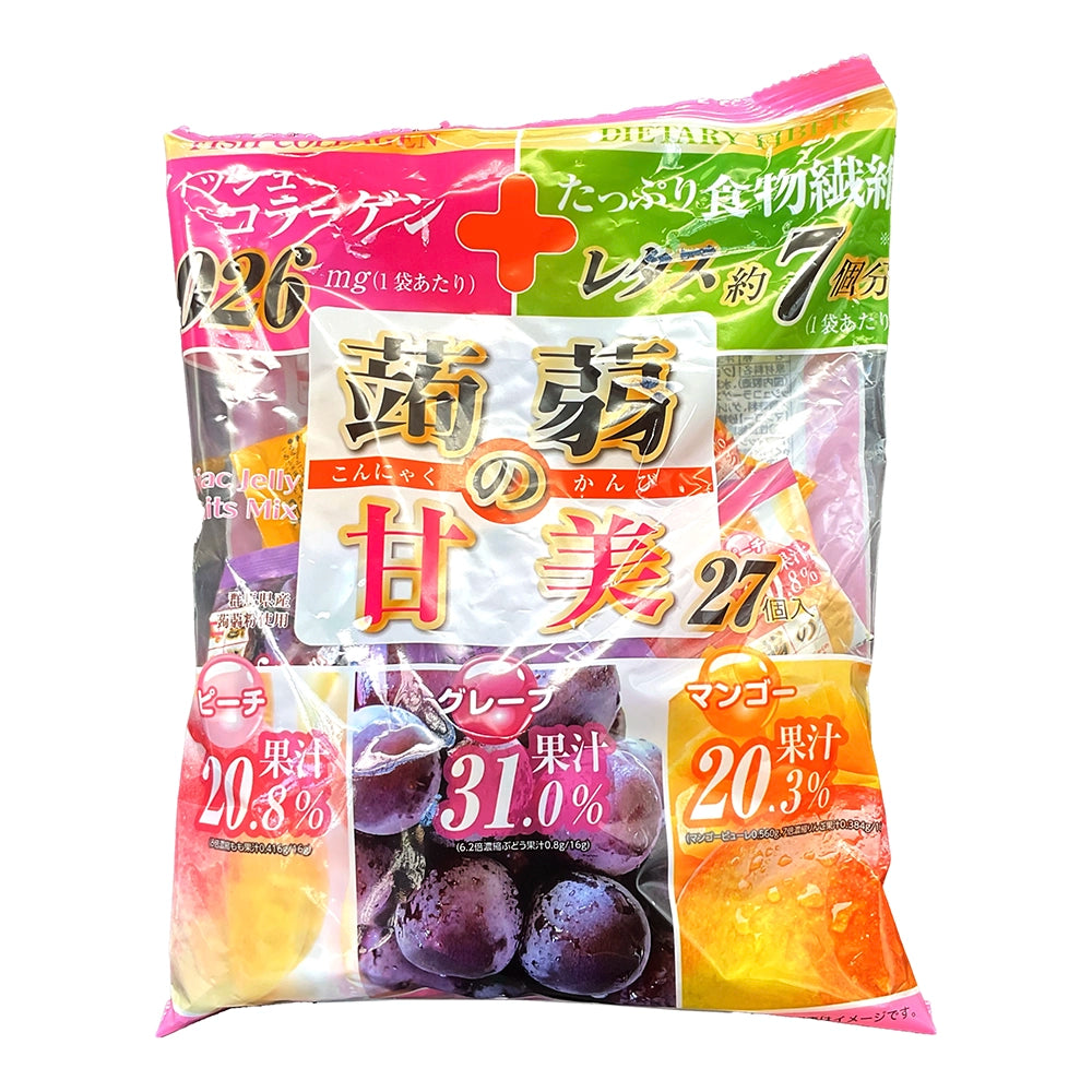 Yukiguni Konjak Jelly Grape & Peach & Mango 15.2 oz