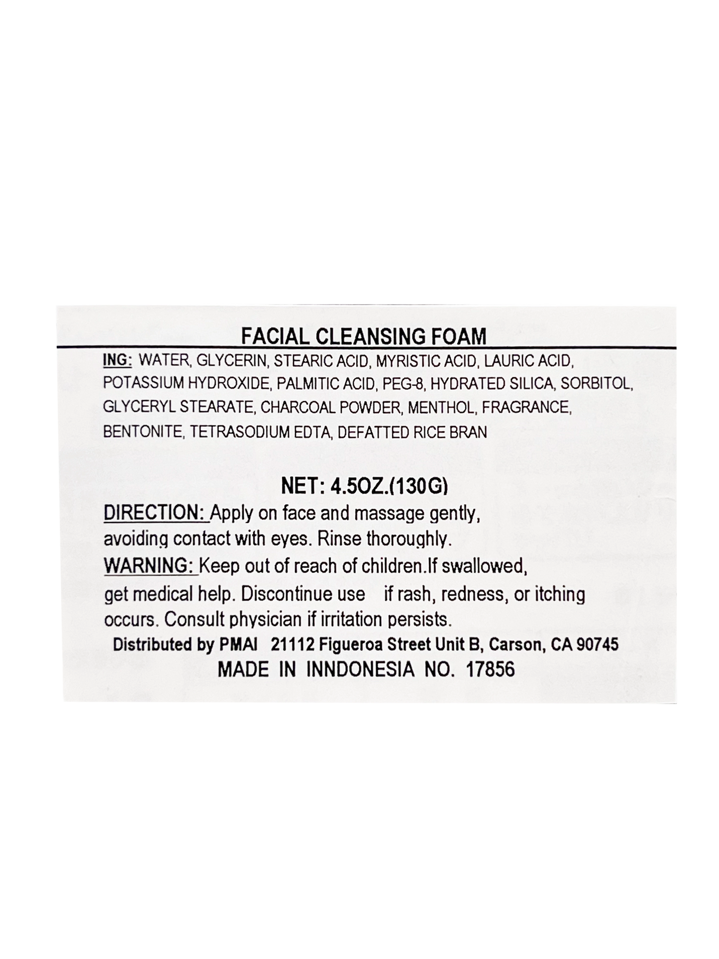 Gatsby Facial Wash Strong Clear Foam 4.5 oz