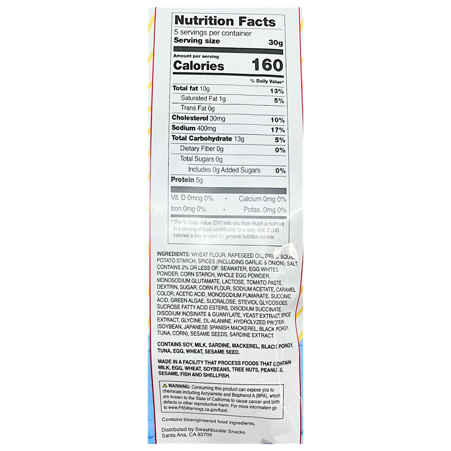 Swashbuckle Snacks Tempura Calamari Curry Snack Chips 5.29 oz