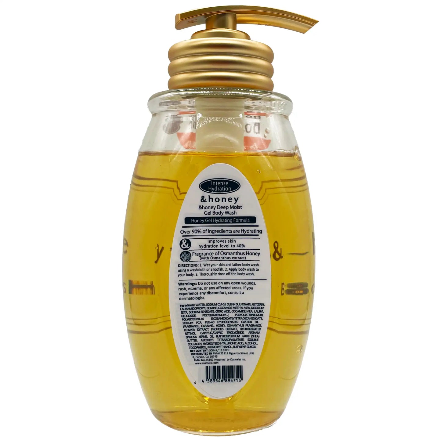 &honey Deep Moist Gel Body Wash, Honey Fragrance 500 ml