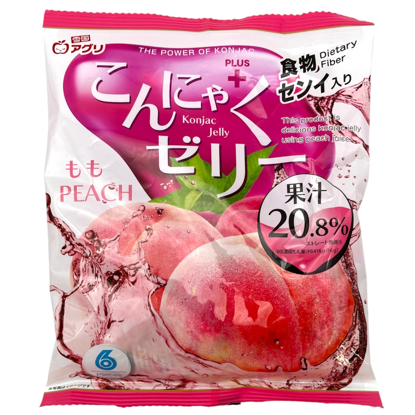 Yukuguni Aguri Konjac Jelly 6 Pieces 3.38 oz