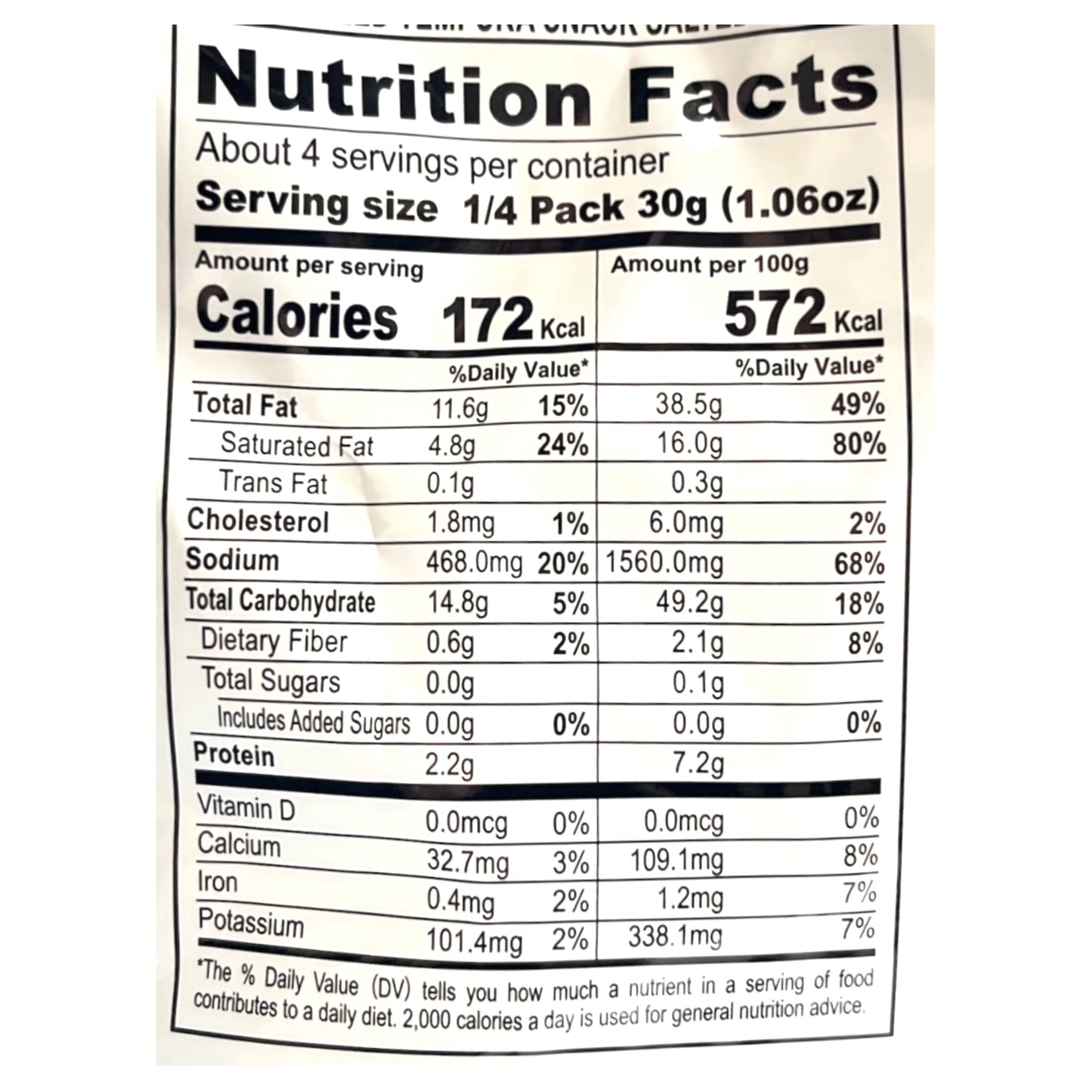 Jonetz Nori Seaweed Tempura Snack Salted Flavor 4.16 oz