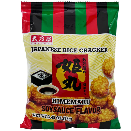 Amanoya Himemaru Rice Cracker Soy Sauce Flavor 3.45 oz