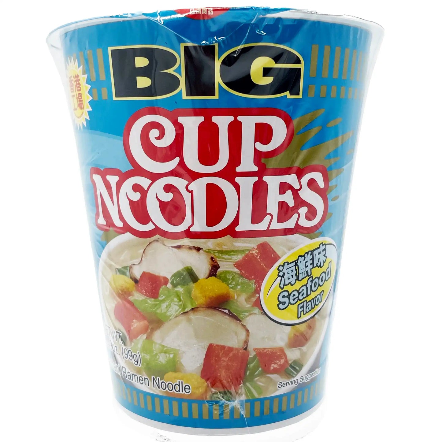 Nissin Big Cup Noodle Instant Ramen Noodles, Seafood Flavor 3.49 oz