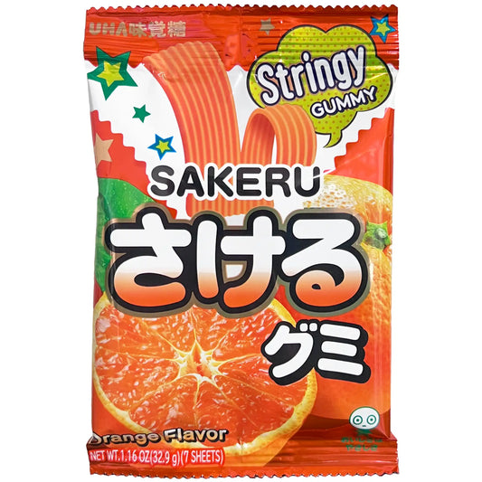 UHA Mikakuto Sakeru Gummy Orange Flavor 7 Sheets 1.16 oz