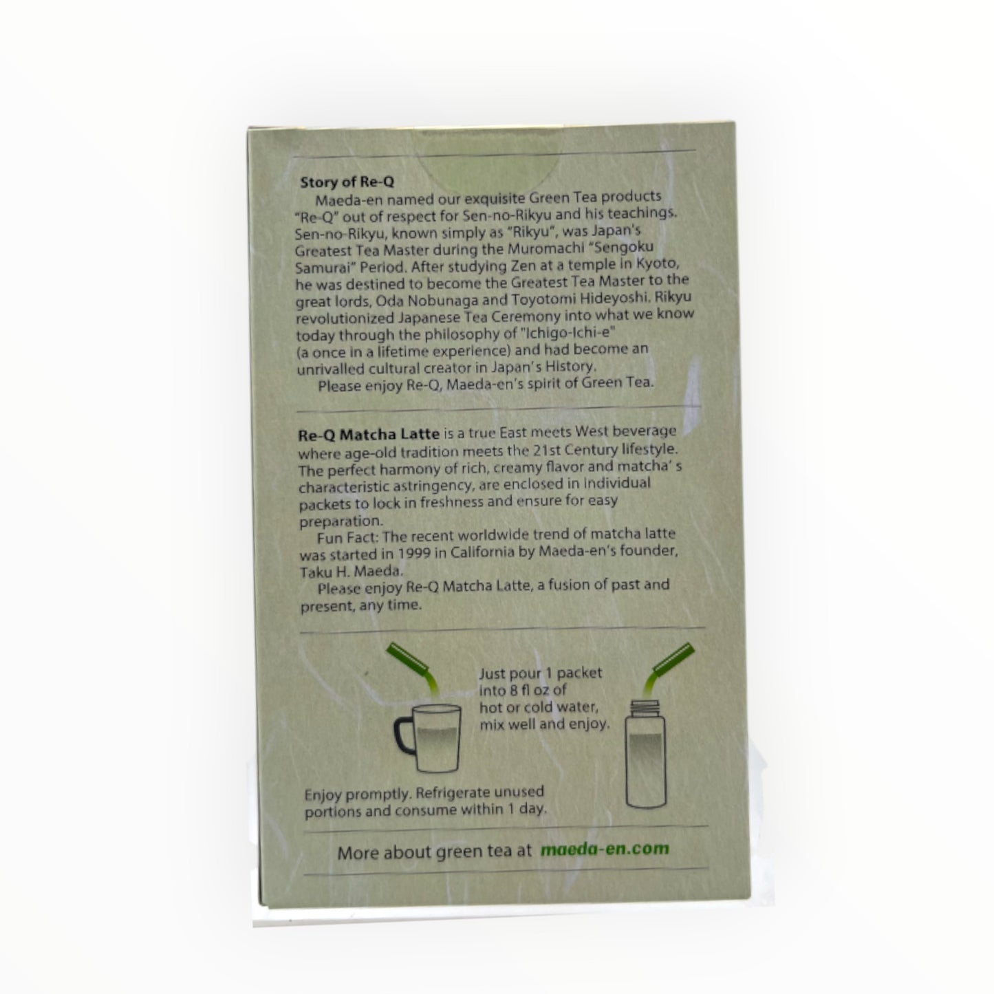 Re-Q Matcha Latte 7 Packs 2.8 oz