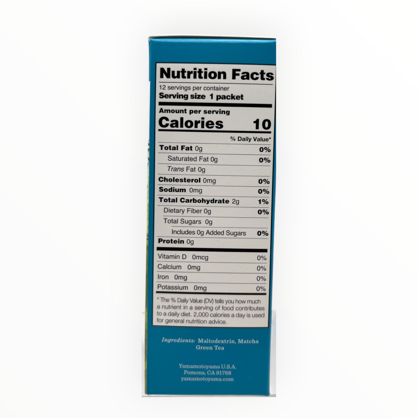 Yamamotoyama Iced Matcha Unsweetened 12 Packs 0.8 oz