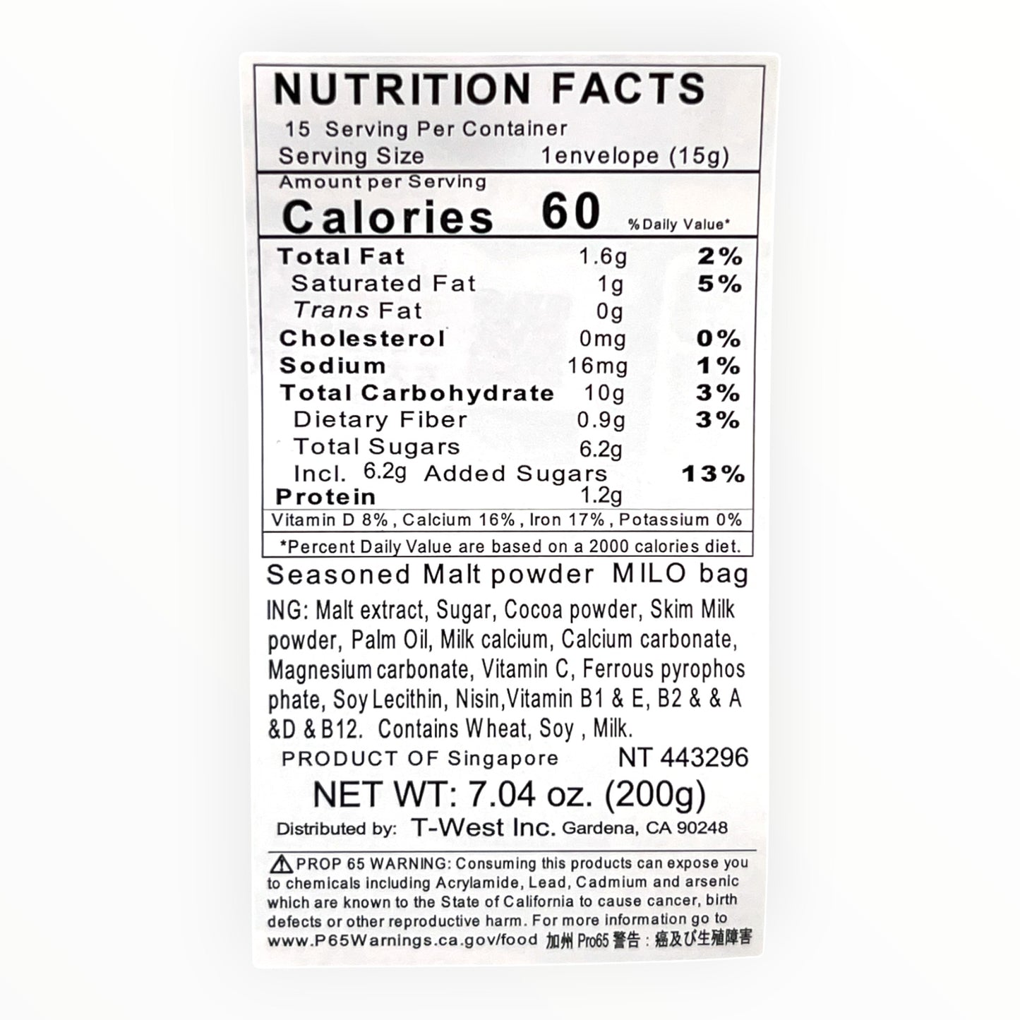 Nestle Milo Seasoned Malt Powder 7.04 oz