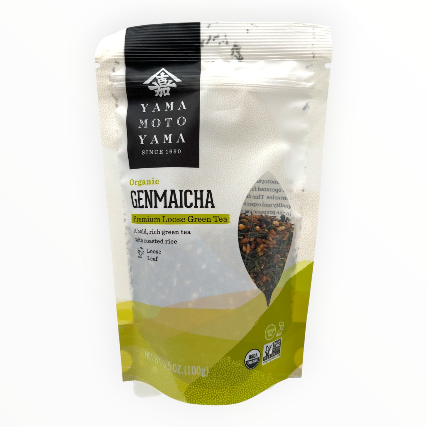 Yamamotoyama Organic Genmaicha Premium Loose Green Tea 3.5 oz