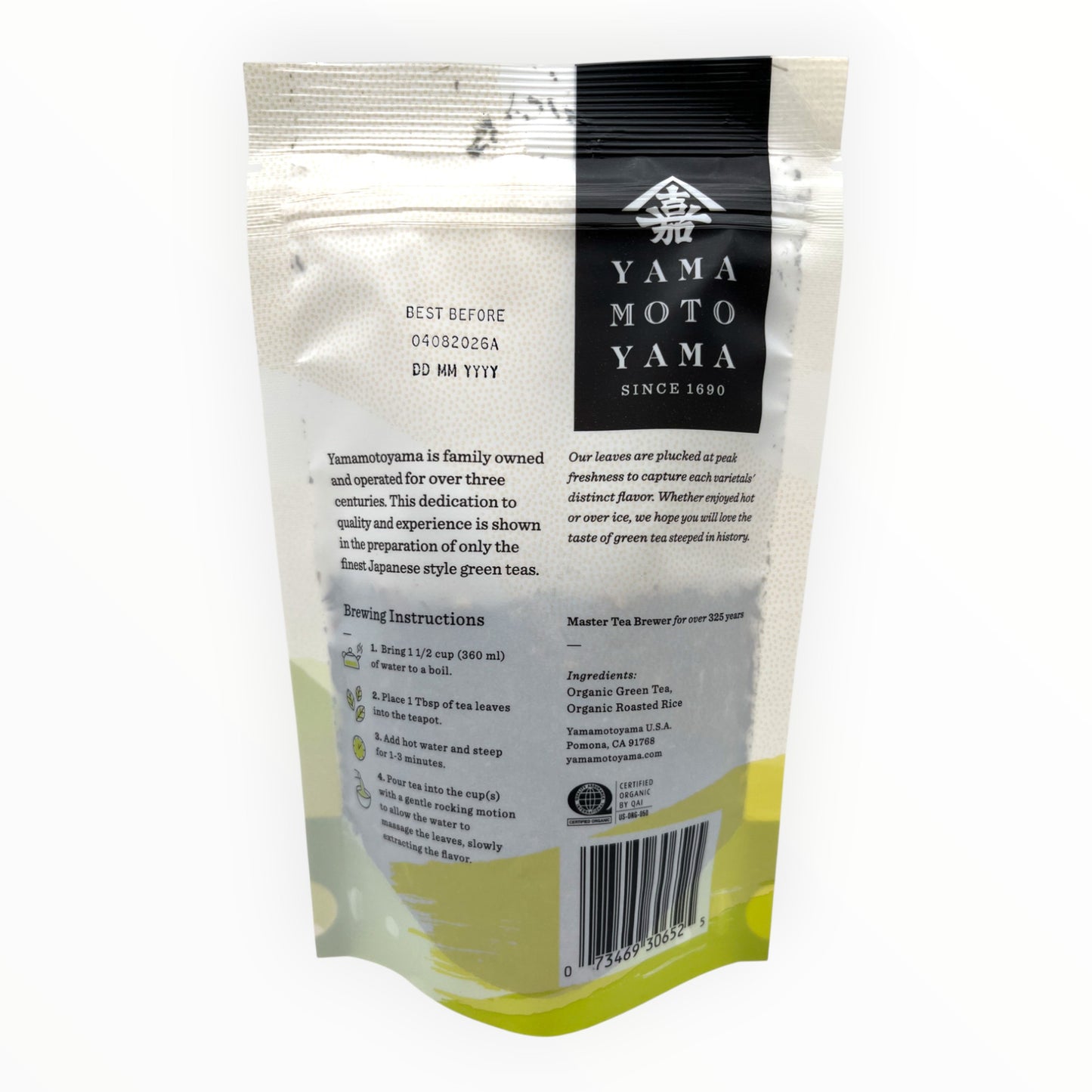 Yamamotoyama Organic Genmaicha Premium Loose Green Tea 3.5 oz