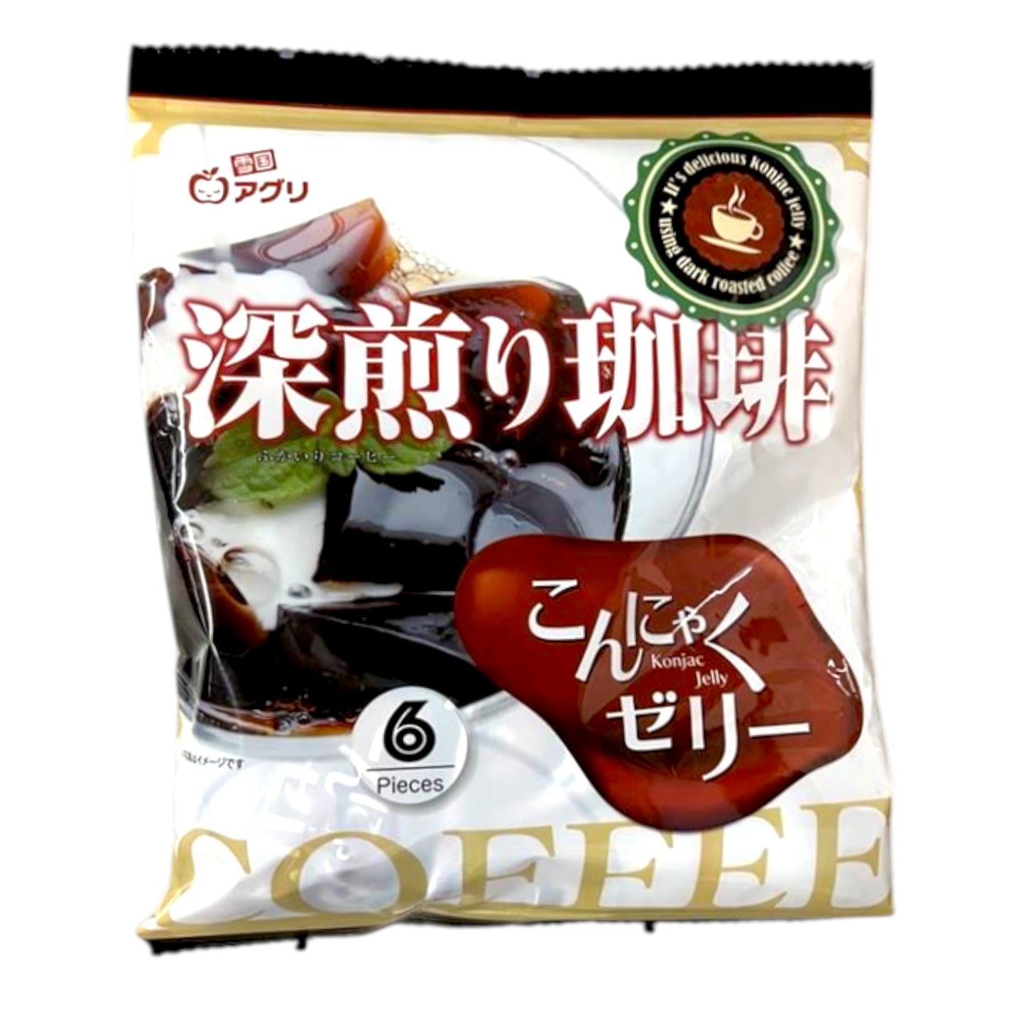 Yukiguni Aguri Konnyaku Jelly Coffee 6 Pieces 3.38 oz