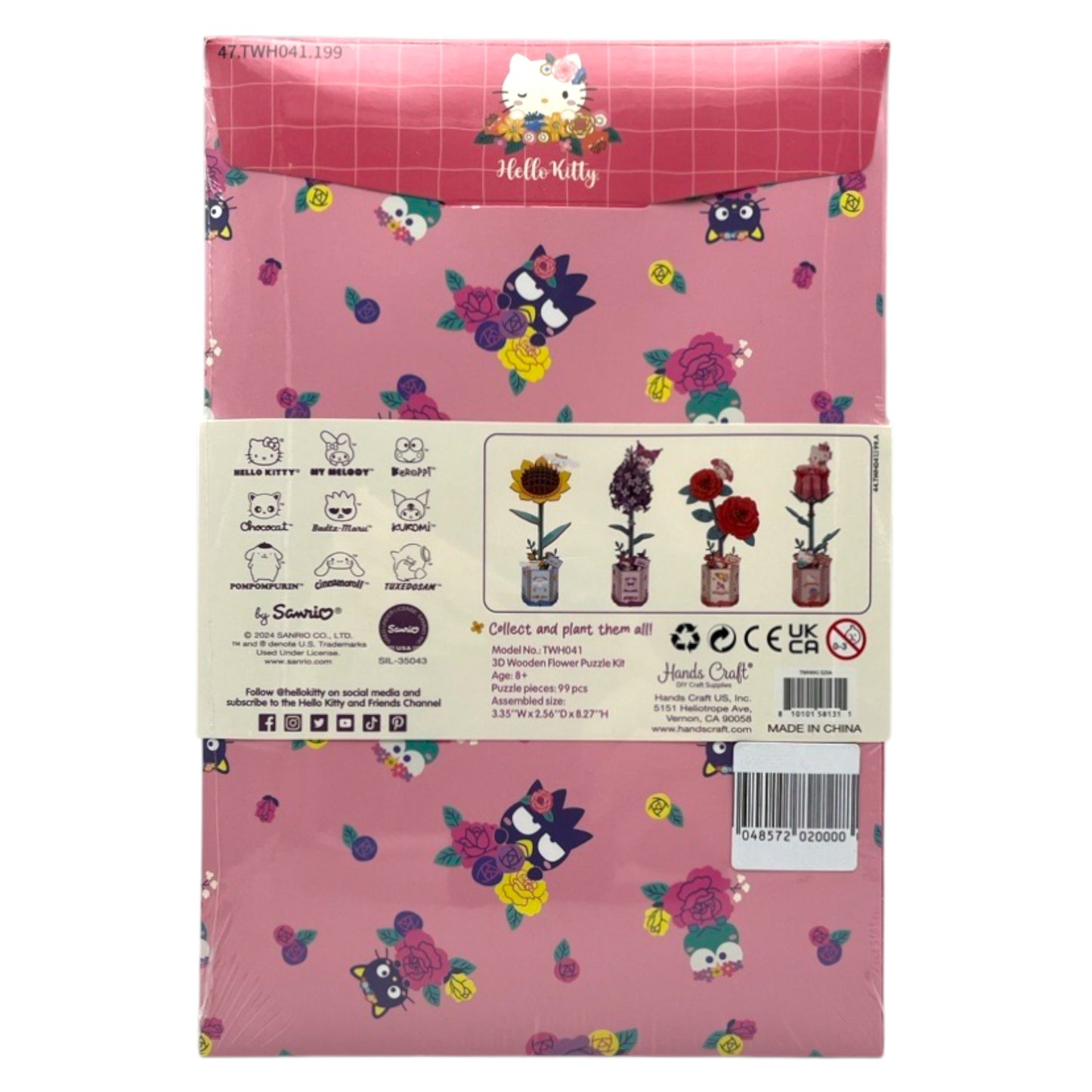 Hello Kitty And Friends Flower Puzzle Hello Kitty Pink Rose 4.1 oz