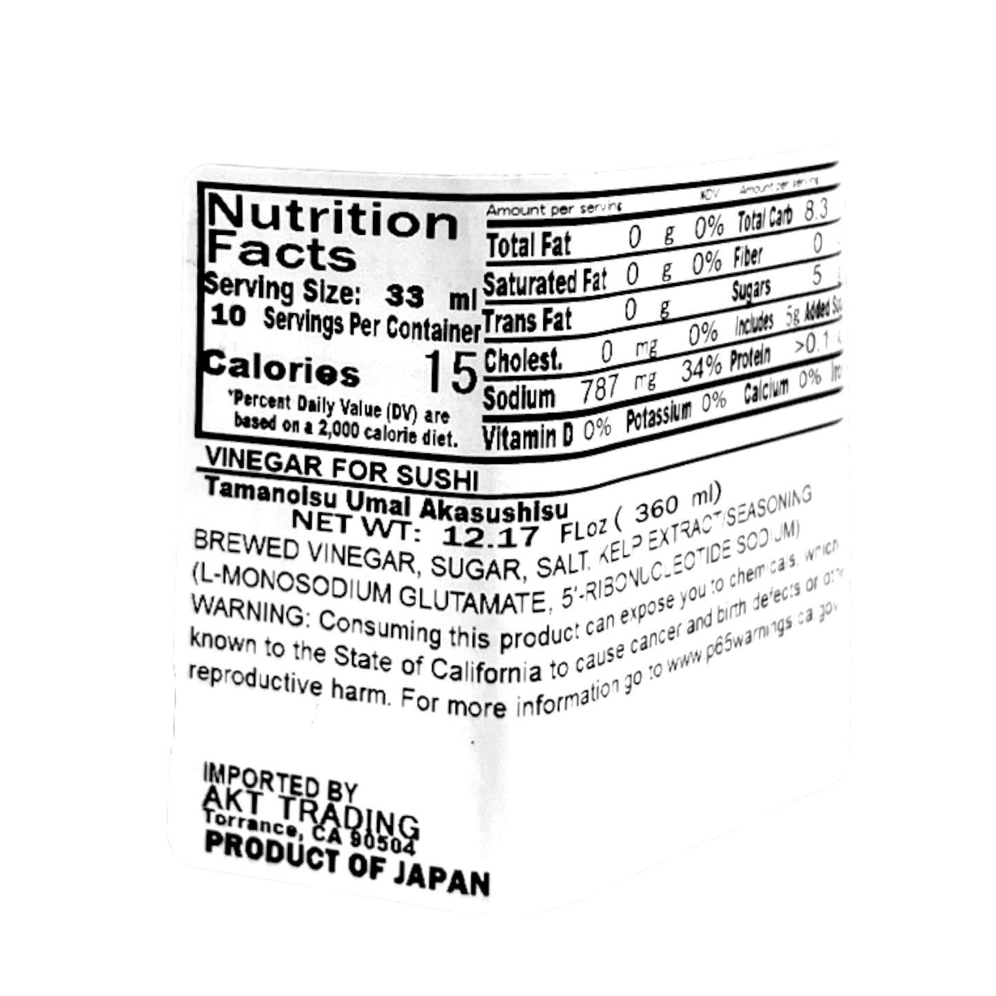 Tamanoisu Umai Aka Sushizu Sushi Vinegar 12.17 oz