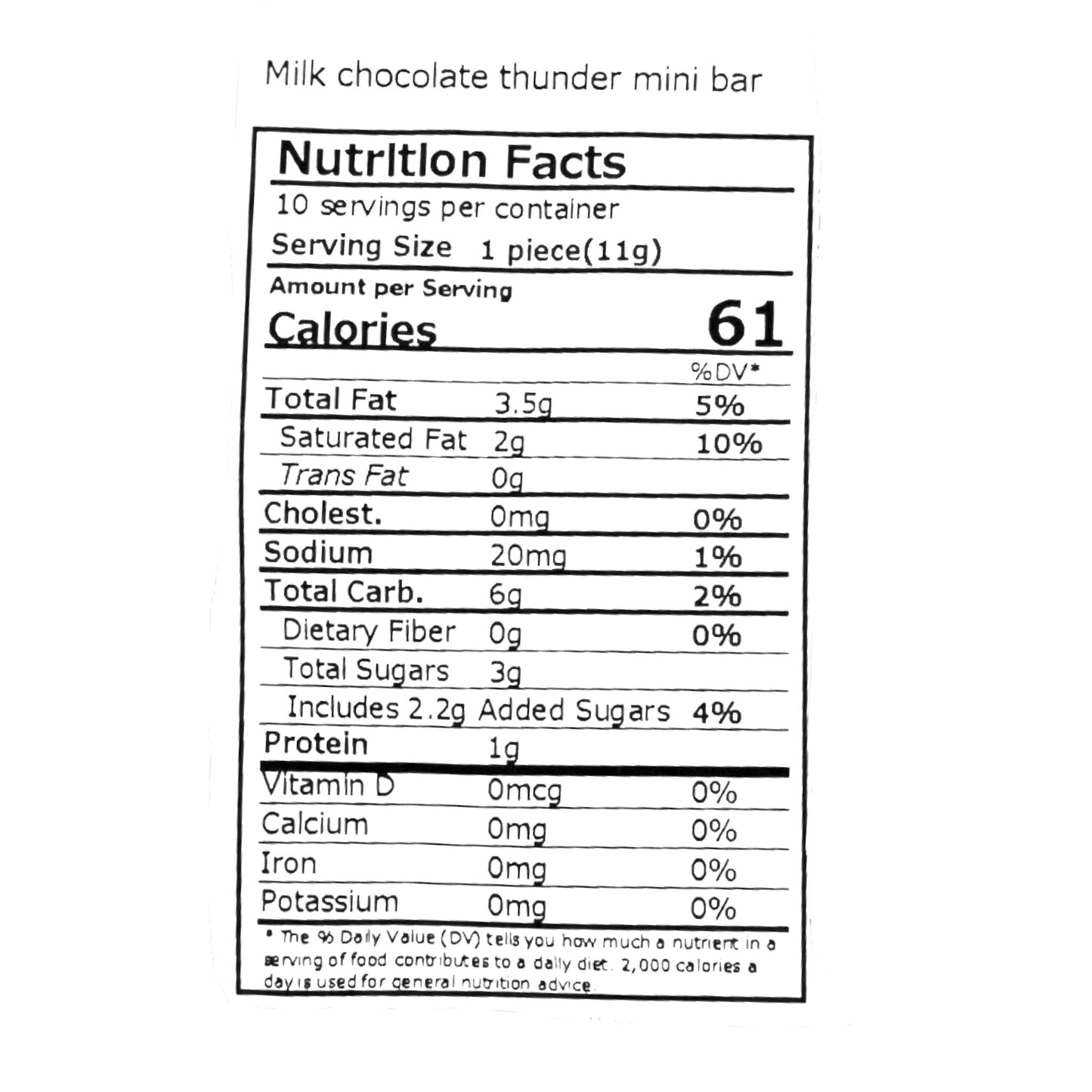 Yuraku Milk Thunder Mini Bar 3.88 oz