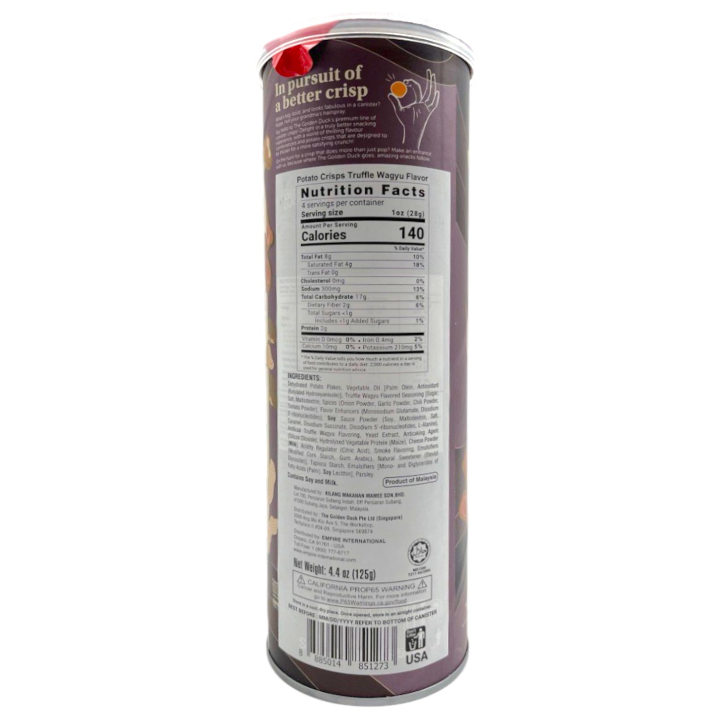 The Golden Duck Truffle Wagyu Potato Chips 4.4 oz