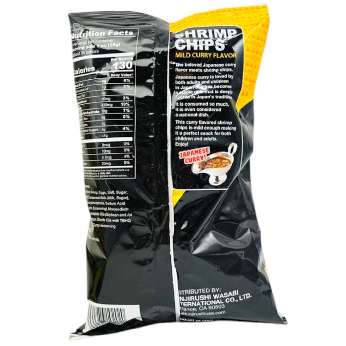 Kinjirushi Brand Shrimp Chips Mild Curry Flavor 2 oz