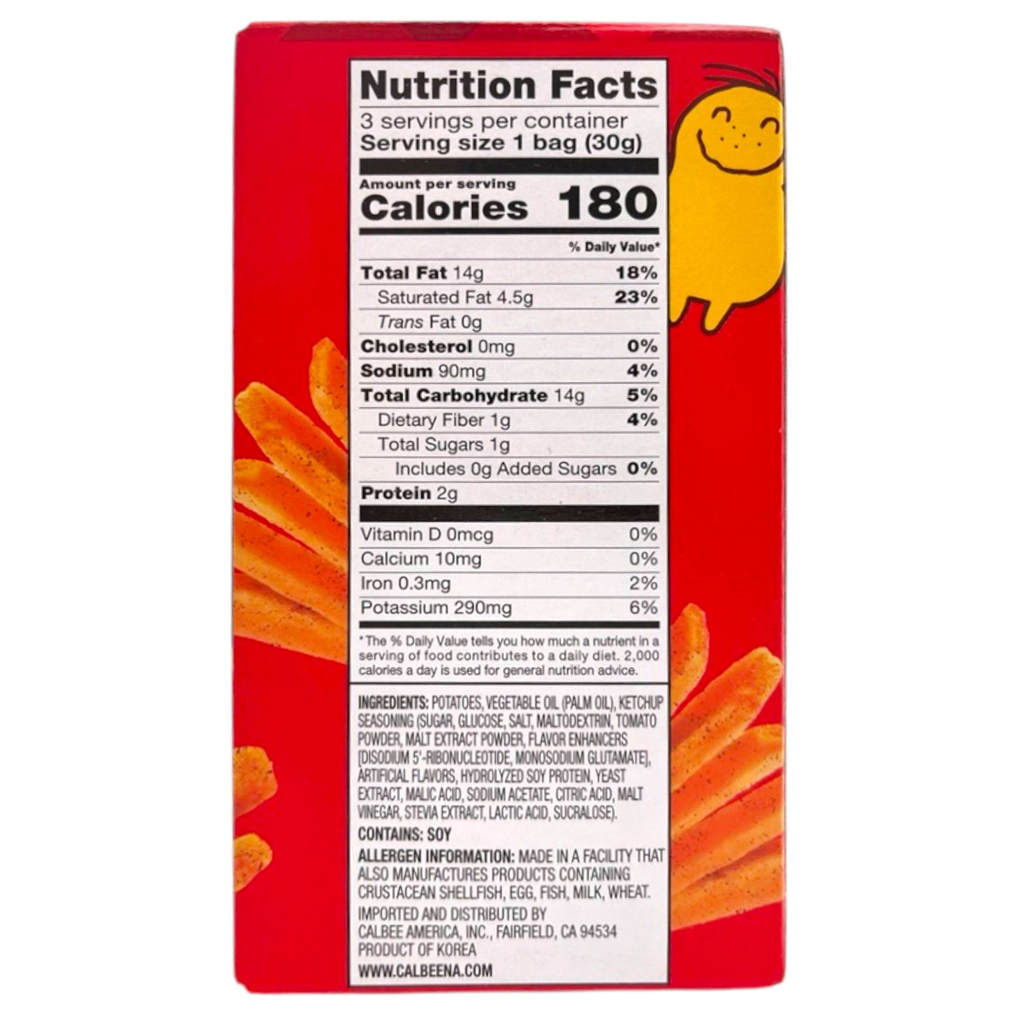 Calbee Jagabee Potato Snack Ketchup 3 Bags 3.18 oz