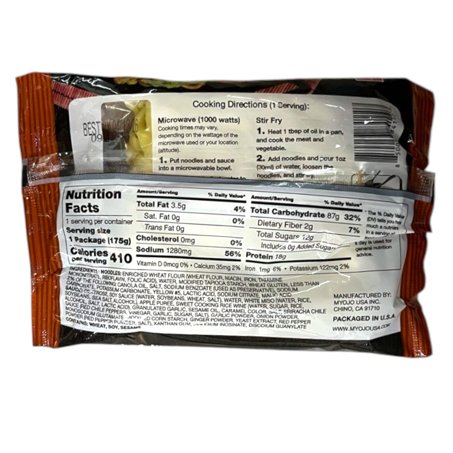 Myojo Savory Miso Authentic Japanese Yakisoba 6.17 oz