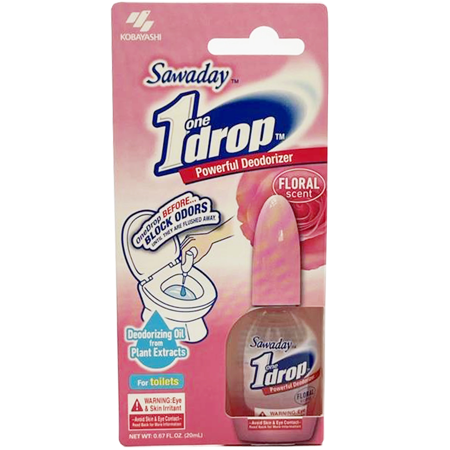 Kobayashi One Drop Toilet Deodorizer Floral 0.67 fl. oz