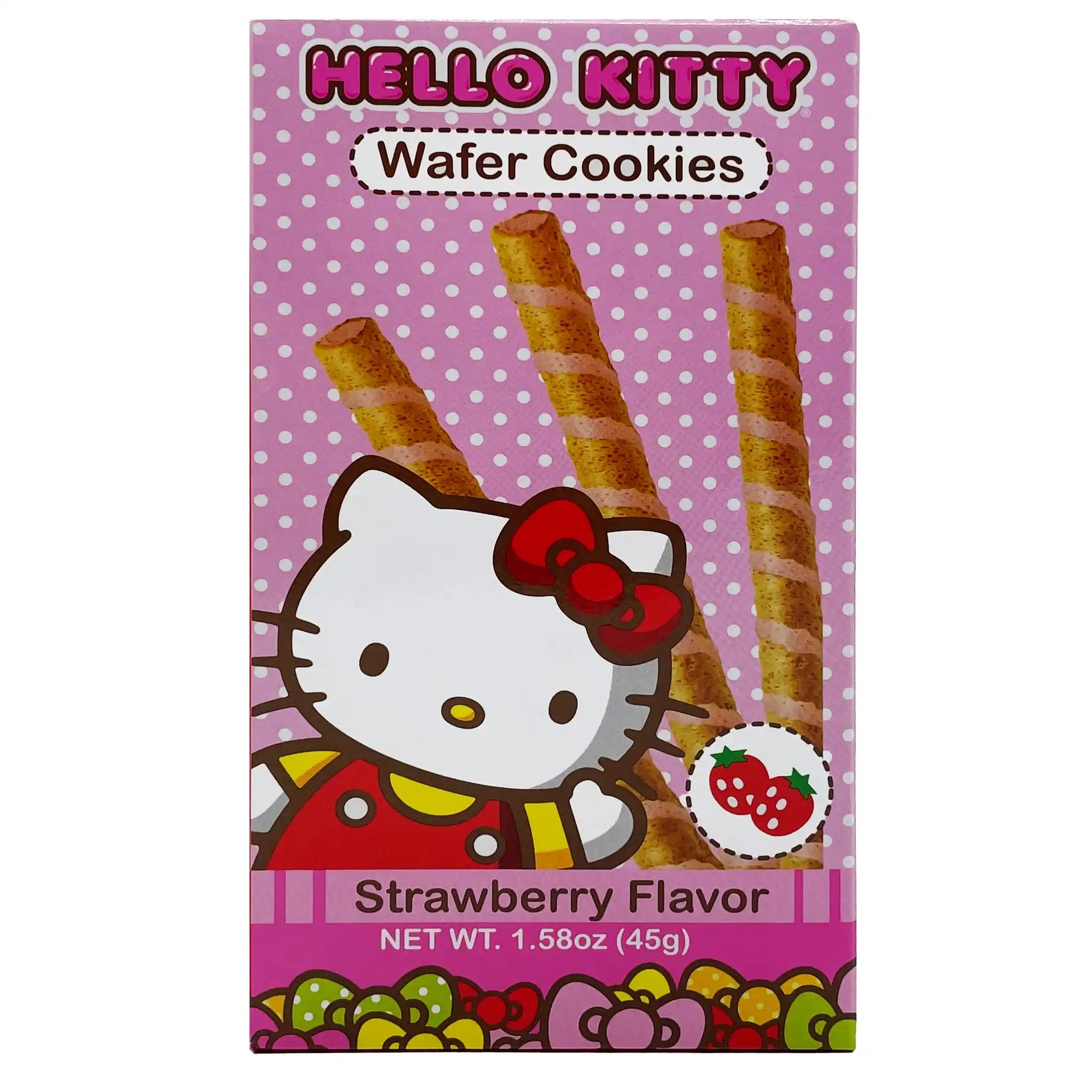 Hello Kitty Wafer Cookies Strawberry Flavor 1.58 oz - Tokyo Central - Crackers&Cookies - Unknown -