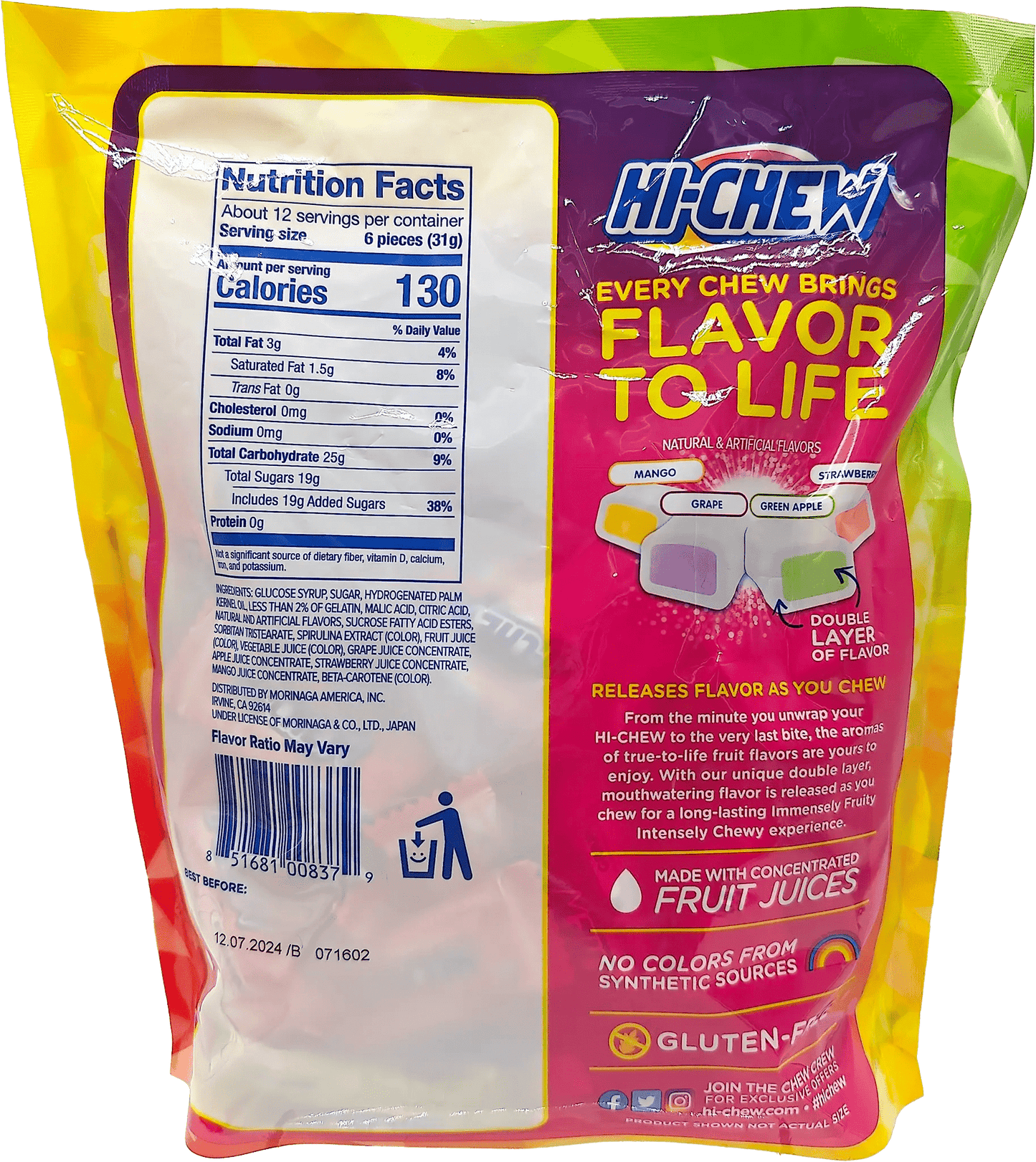 Hi-Chew Original Mix Large Bag 12.7 oz - Tokyo Central - Candy - Morinaga -