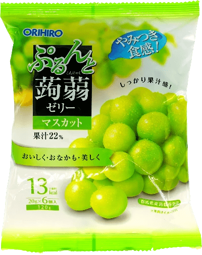 Orihiro Konjak Jelly Pouch Muscat 4.23 oz - Tokyo Central - Candy - Orihiro -