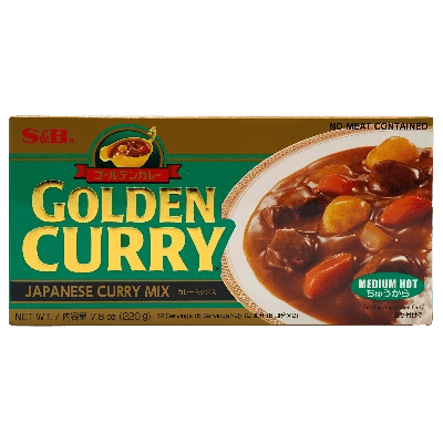 S&B Golden Curry Mix Medium Hot 7.8 oz - Tokyo Central - Curry Seasoning - S&B -