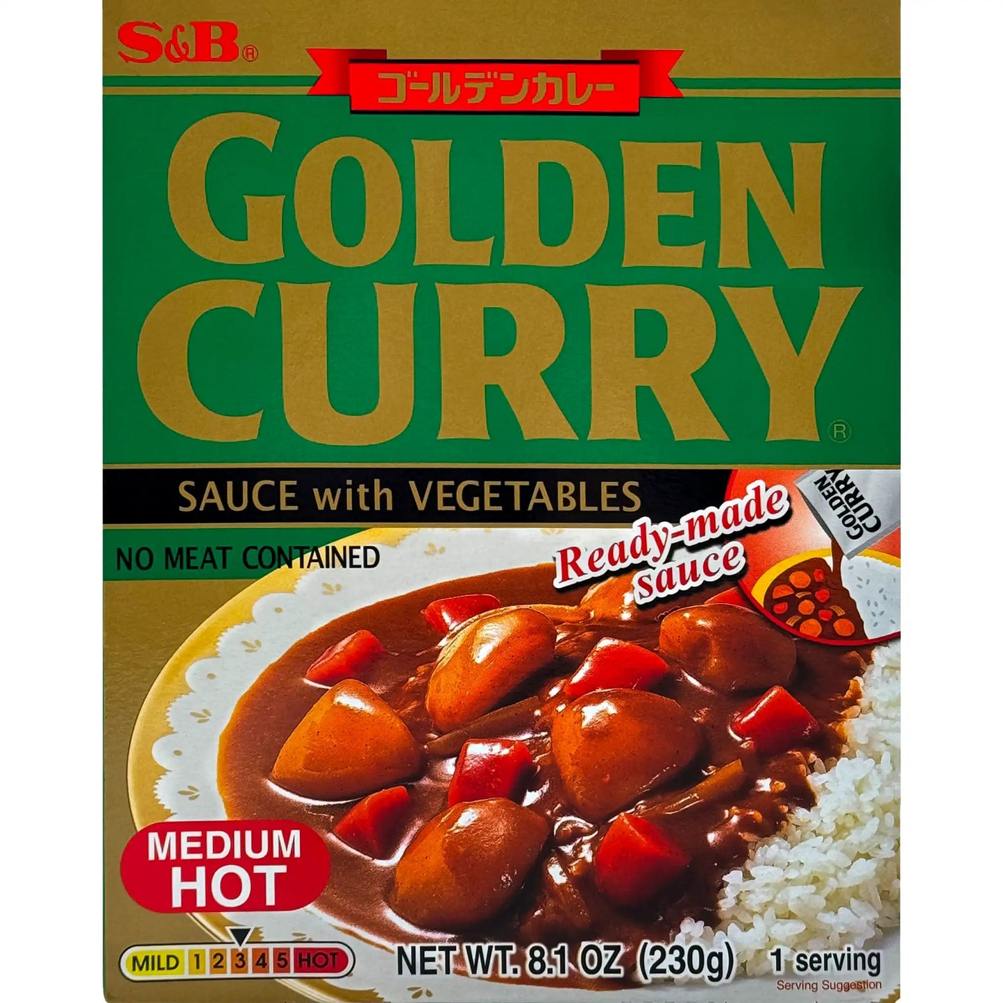 S&B Instant Golden Curry Medium Hot 8.1 oz - Tokyo Central - Instant Curry - S&B -