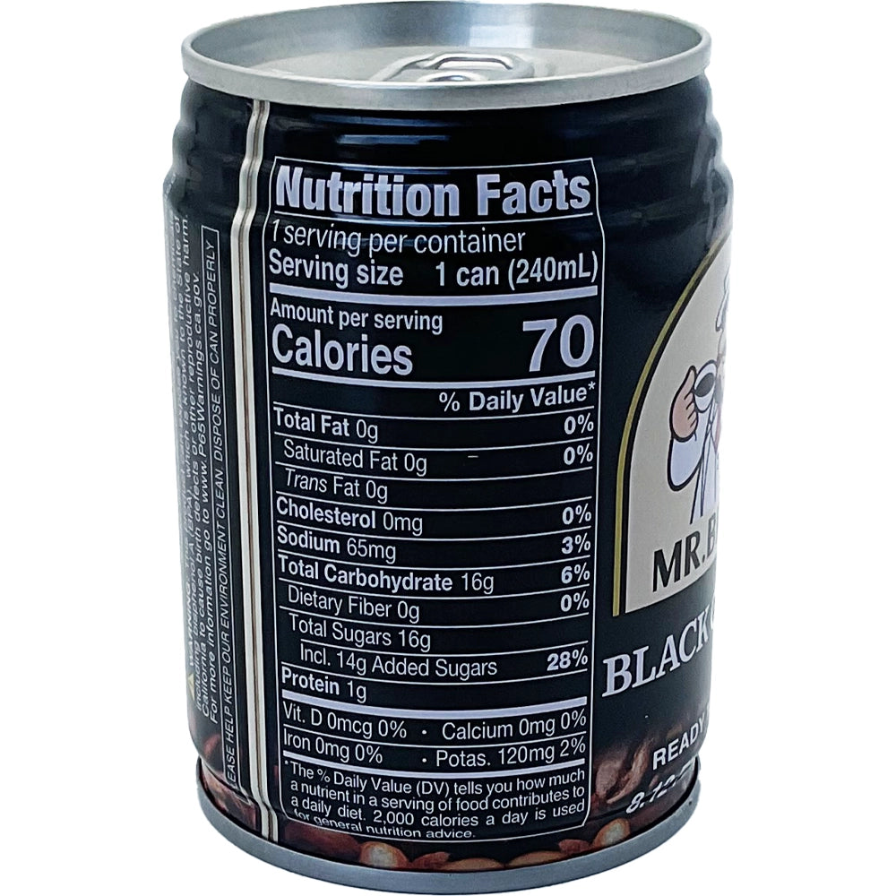 Mr. Brown Black Coffee 8.12 fl oz