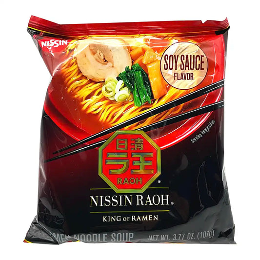 Nissin Raoh Ramen Noodle Soup Soy Sauce Flavor 3.77 oz