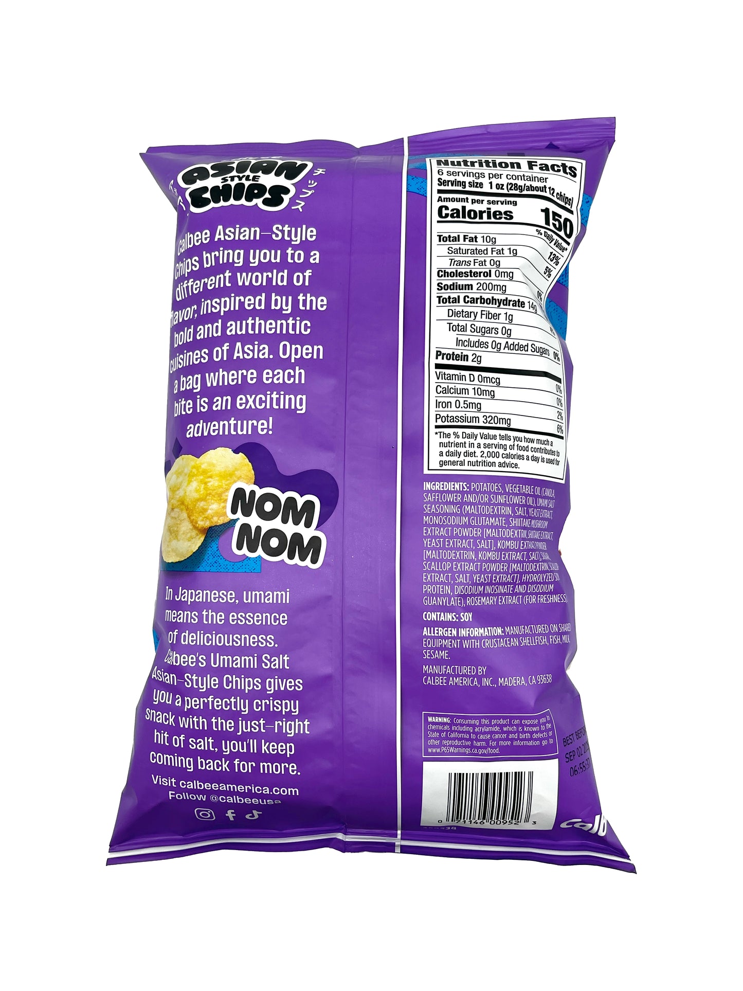 Calbee Asian Style Chips Umami Salt 6.0 oz