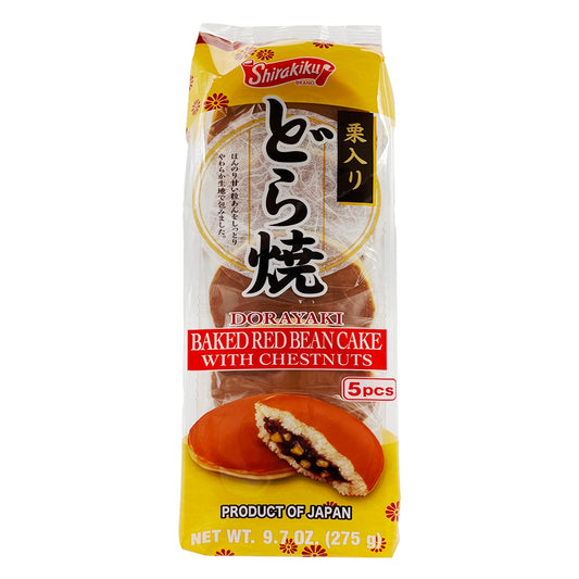 Shirakiku Dorayaki Baked Red Bean Cake Chestnuts 5pcs 9.7 oz
