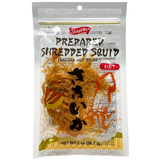 Shirakiku Prepared Shredded Squid Sakiima Hot 2 oz