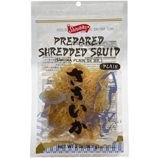 Shirakiku Prepared Shredded Squid Sakiima Plain 2 oz
