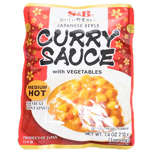 S&B Japanese Style Curry Sauce with Vegetables 7.4 oz