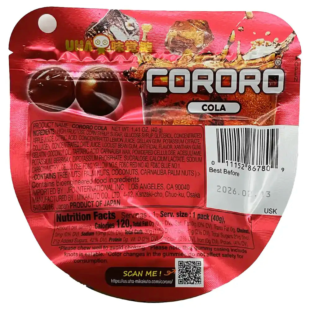 UHA Mikakuto Gummy Cororo Cola 1.41 oz