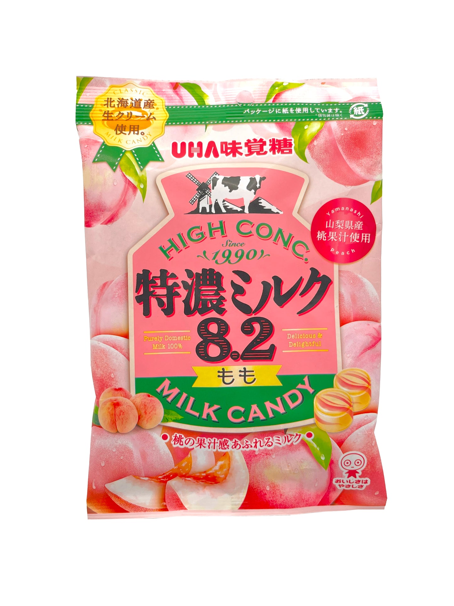 UHA Mikakuto Tokuno Milk Momo Peach 2.46oz