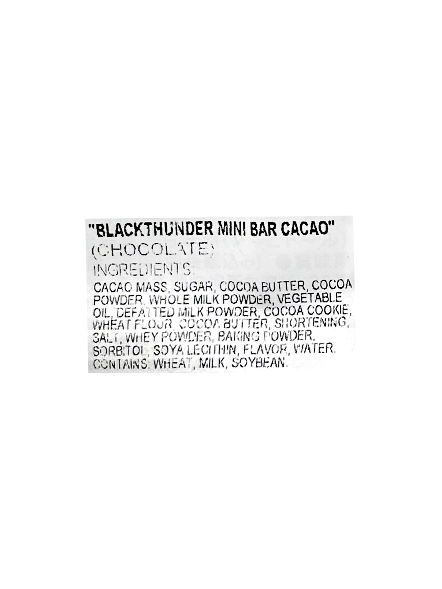 Yuraku Black Thunder Cocoa 72% Mini Bars 4.66 oz