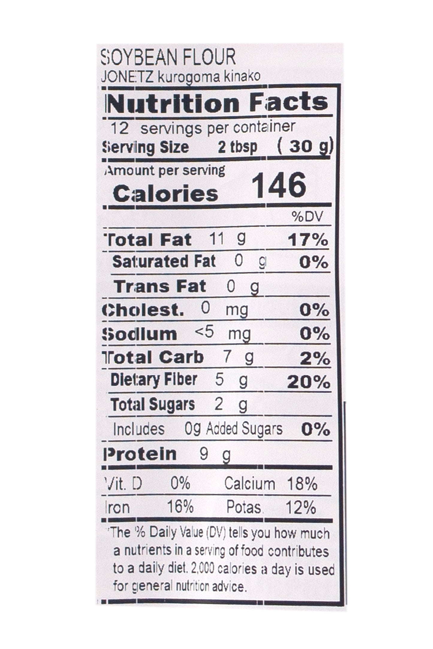 Jonetz Kuro Goma Kianko Black Sesame Soy Bean Powder 12.5oz