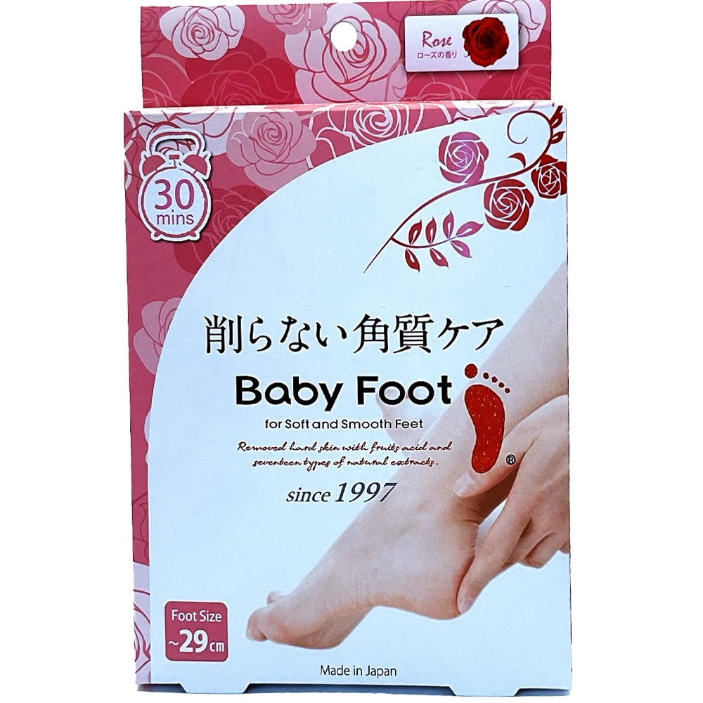 Liberta Baby Foot Rose Easy Pack 30 Minutes Foot Size Up To 29cm 2 Socks