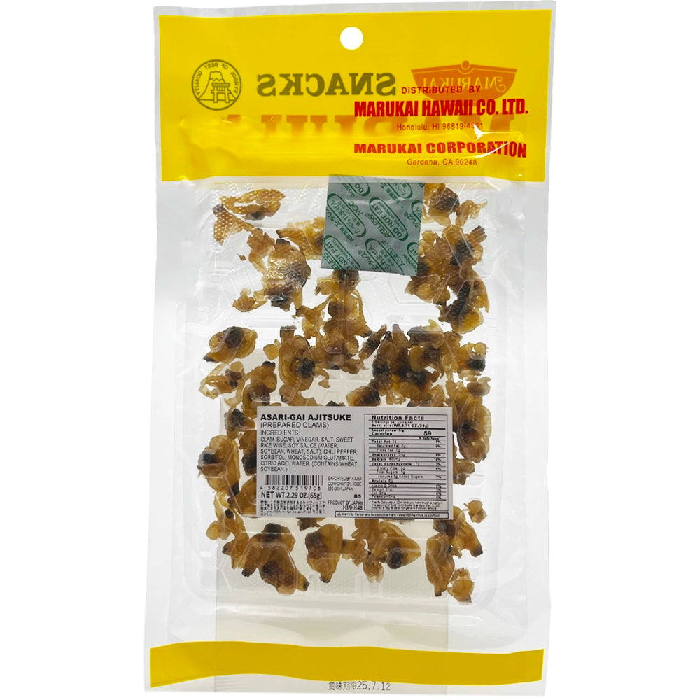 Marukai Flavored Dried Clams Asarigai Ajitsuke 2.29 oz