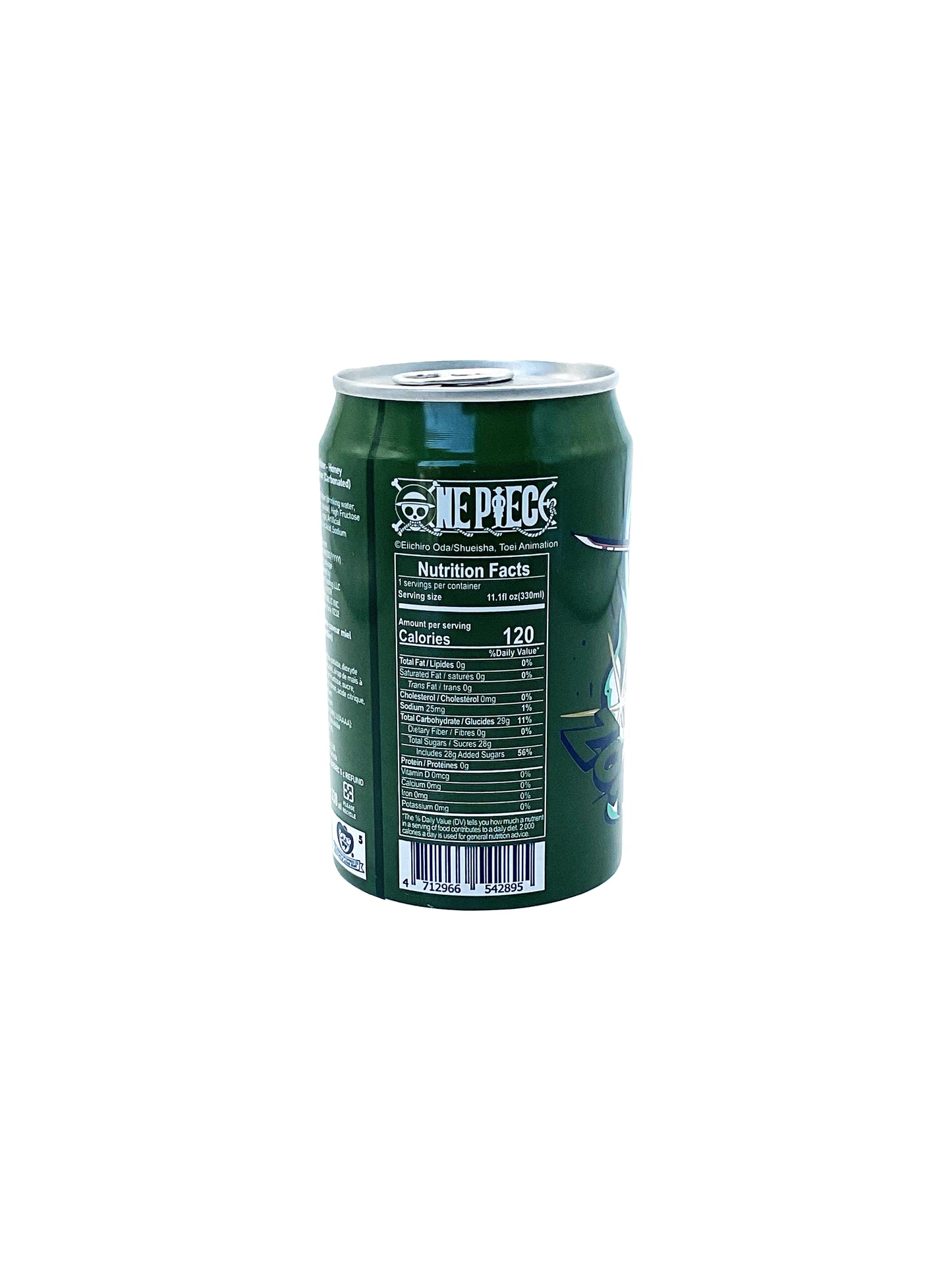 Ocean Bomb One Piece Zoro Honey Lemon Flavor Sparkling Water 11.1 fl oz