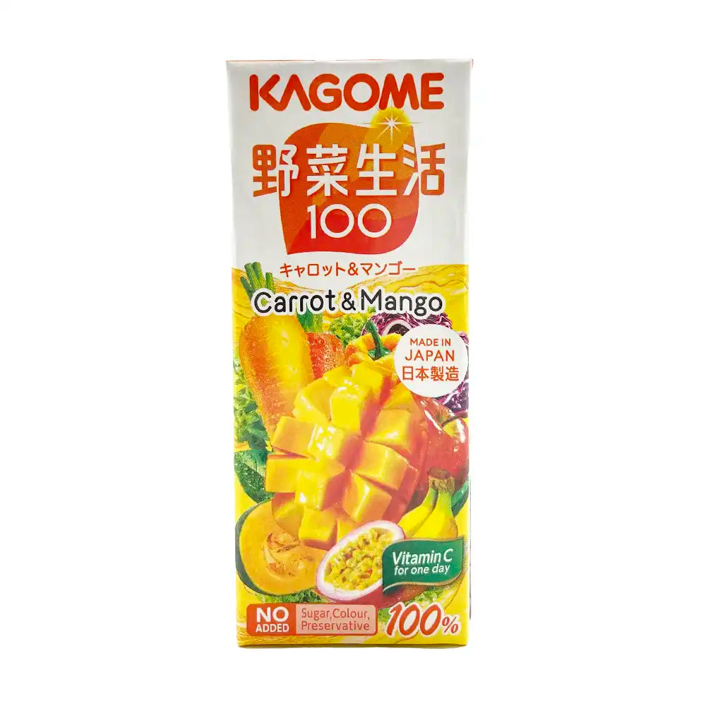 Kagome Yasai Seikatsu Carrot & Mango Juice 6.76 fl oz.