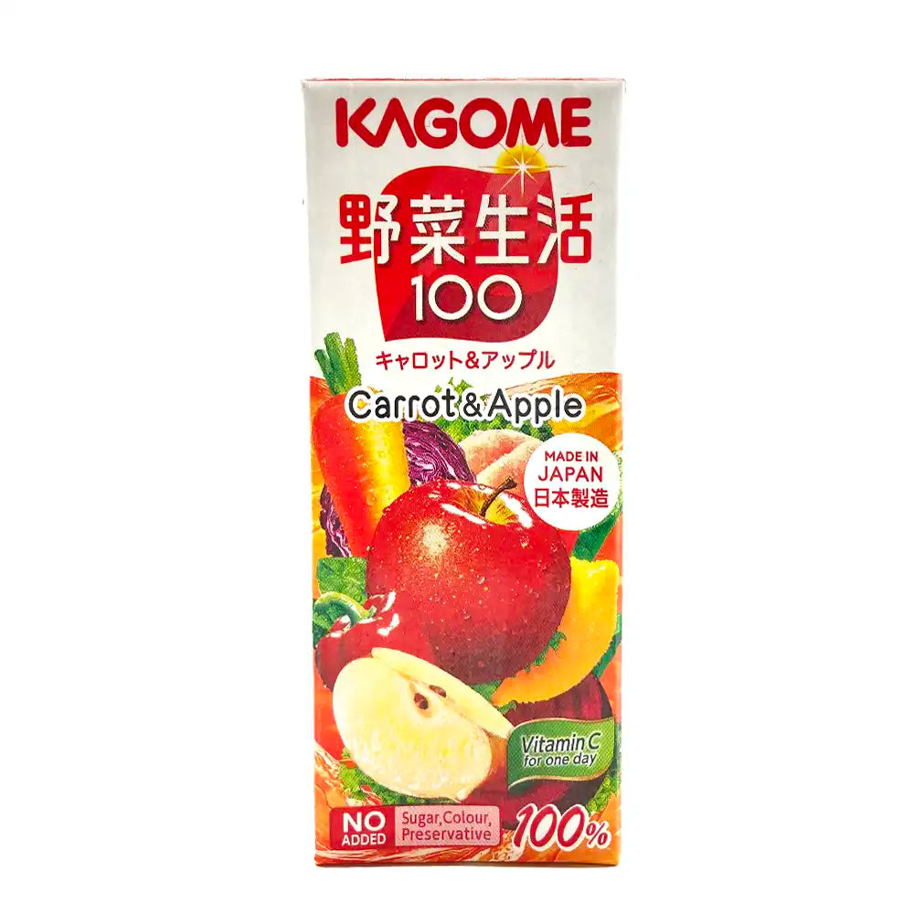Kagome Yasai Seikatsu Carrot & Apple Juice 6.76 fl oz.