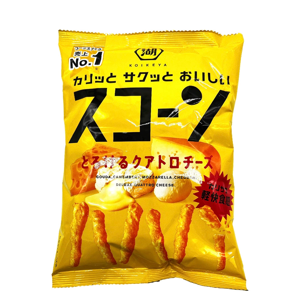 Koikeya Scorn Kuatoro Cheese Baked Corn Snack 2.75 oz