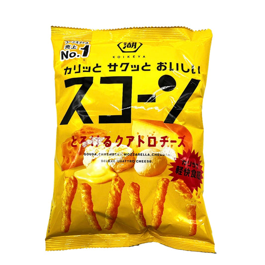 Koikeya Scorn Kuatoro Cheese Baked Corn Snack 2.75 oz