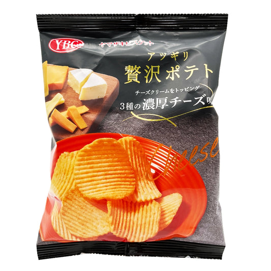 YBC Atsugiri Zeitaku Potato Chips 3 types of Rich Cheese Flavor 1.94 oz