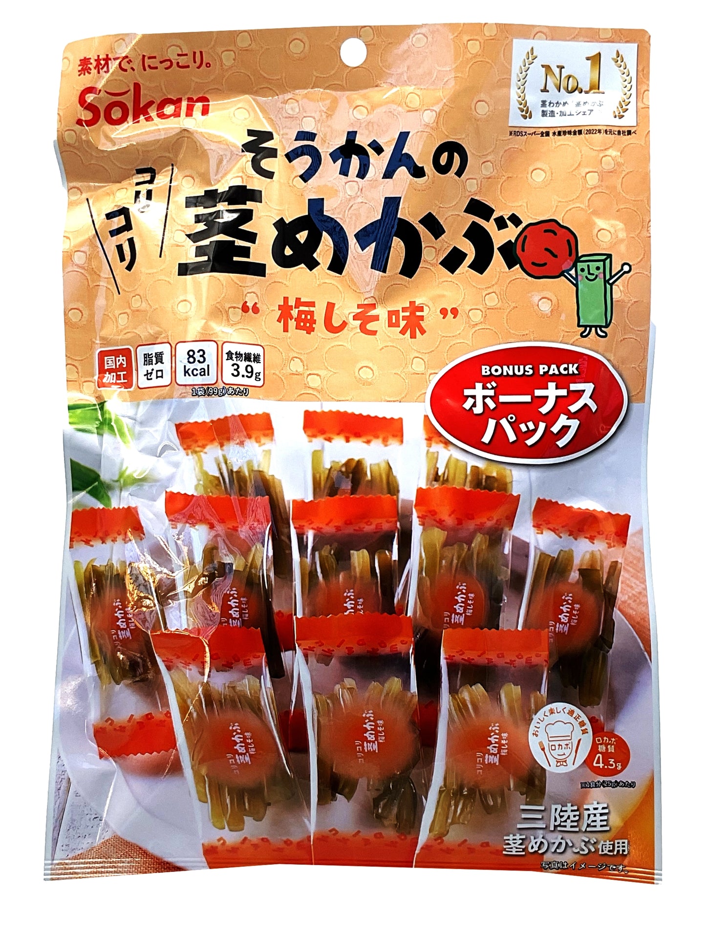 Sokan Kukimekabu Umeshiso Seaweed Snack 3.7 oz