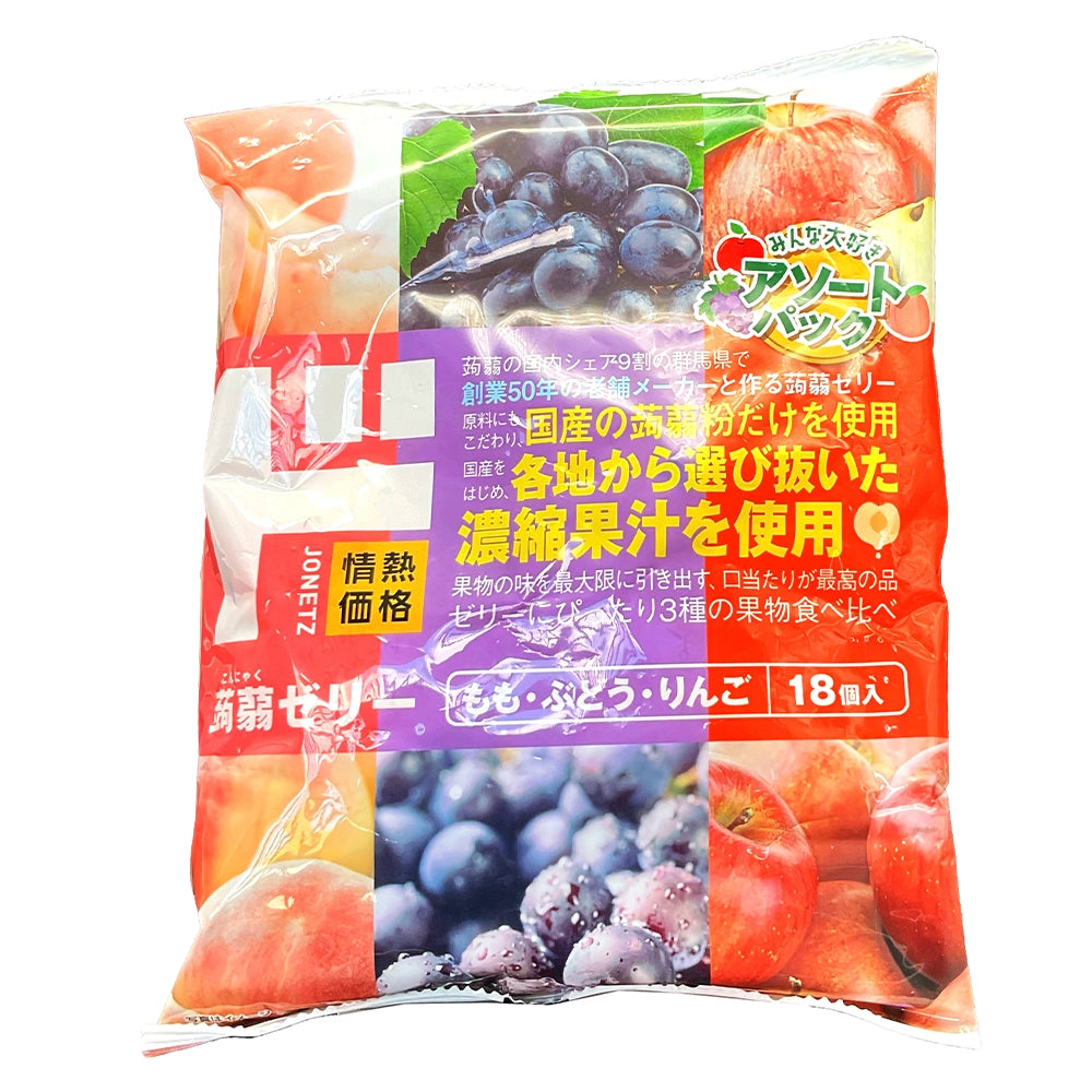 Jonetz Konjak Jelly Grape & Peach & Apple Flavors 12.69 oz